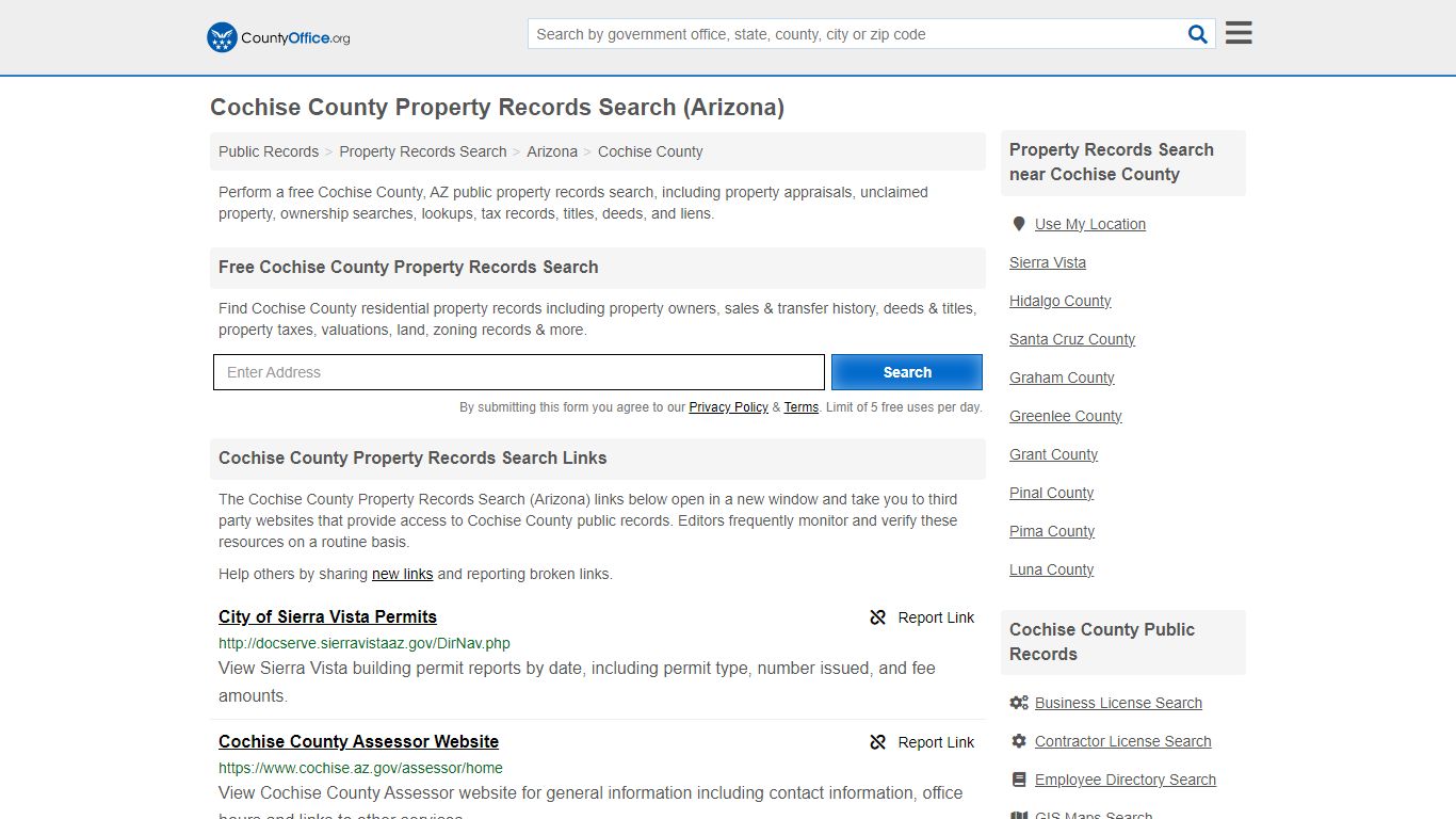 Cochise County Property Records Search (Arizona) - County Office